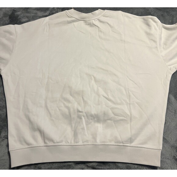 XL Mitchell & Ness Branded Script Crewneck Sweatshirt Mens Light Grey - Picture 9 of 9